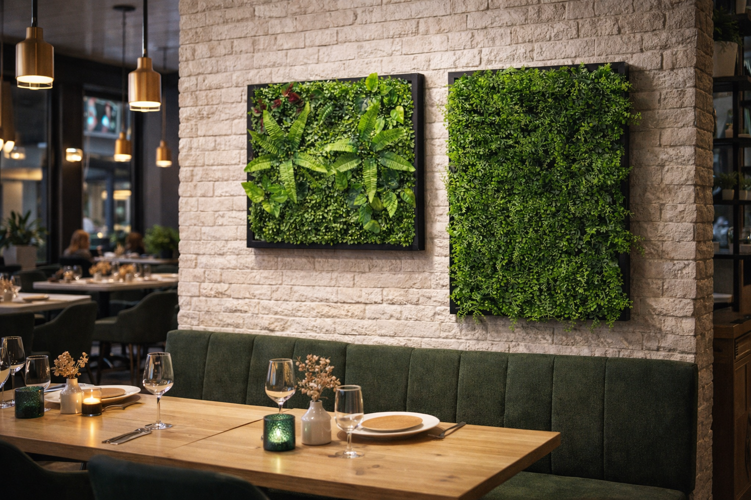 Quadro in ferro decorativo - Giardino da parete artificiale cm 60x40