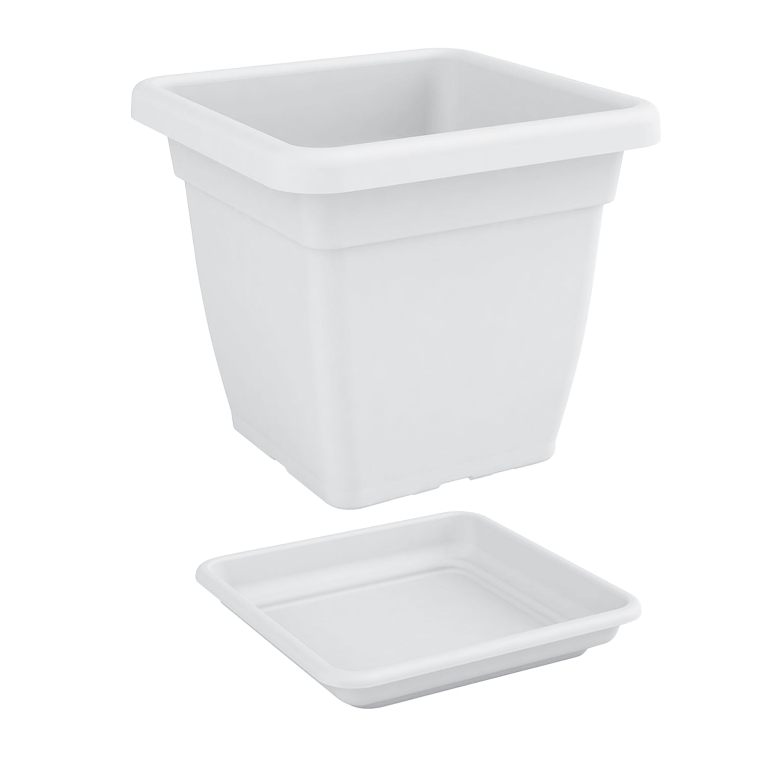 Nicoli Vaso Mega Quadrato cm 38x38x34 con sottovaso cm 34x34x5