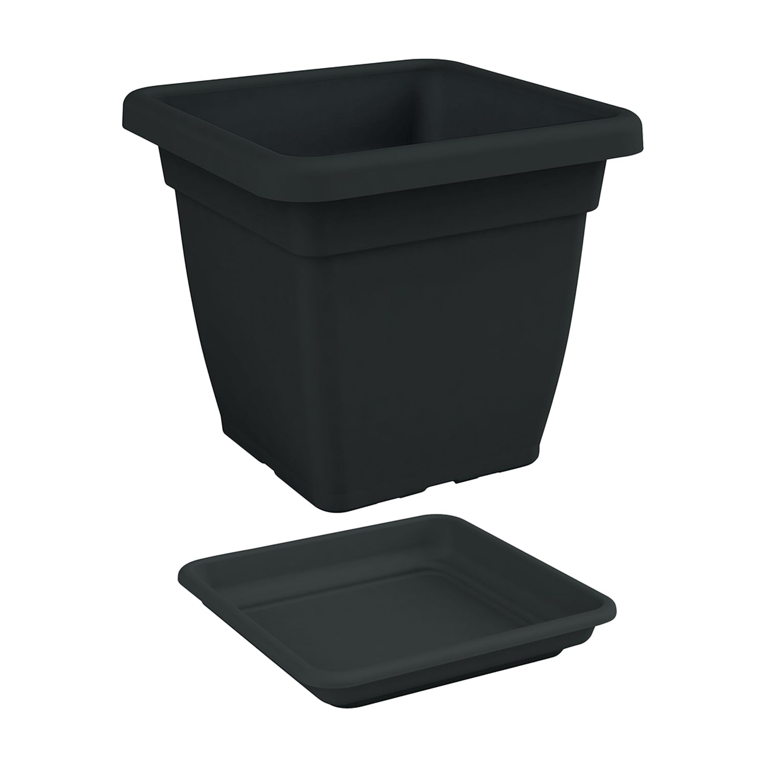 Nicoli Vaso Mega Quadrato cm 38x38x34 con sottovaso cm 34x34x5