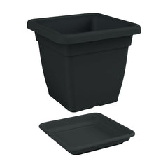 Nicoli Vaso Mega Quadrato cm 38x38x34 con sottovaso cm 34x34x5