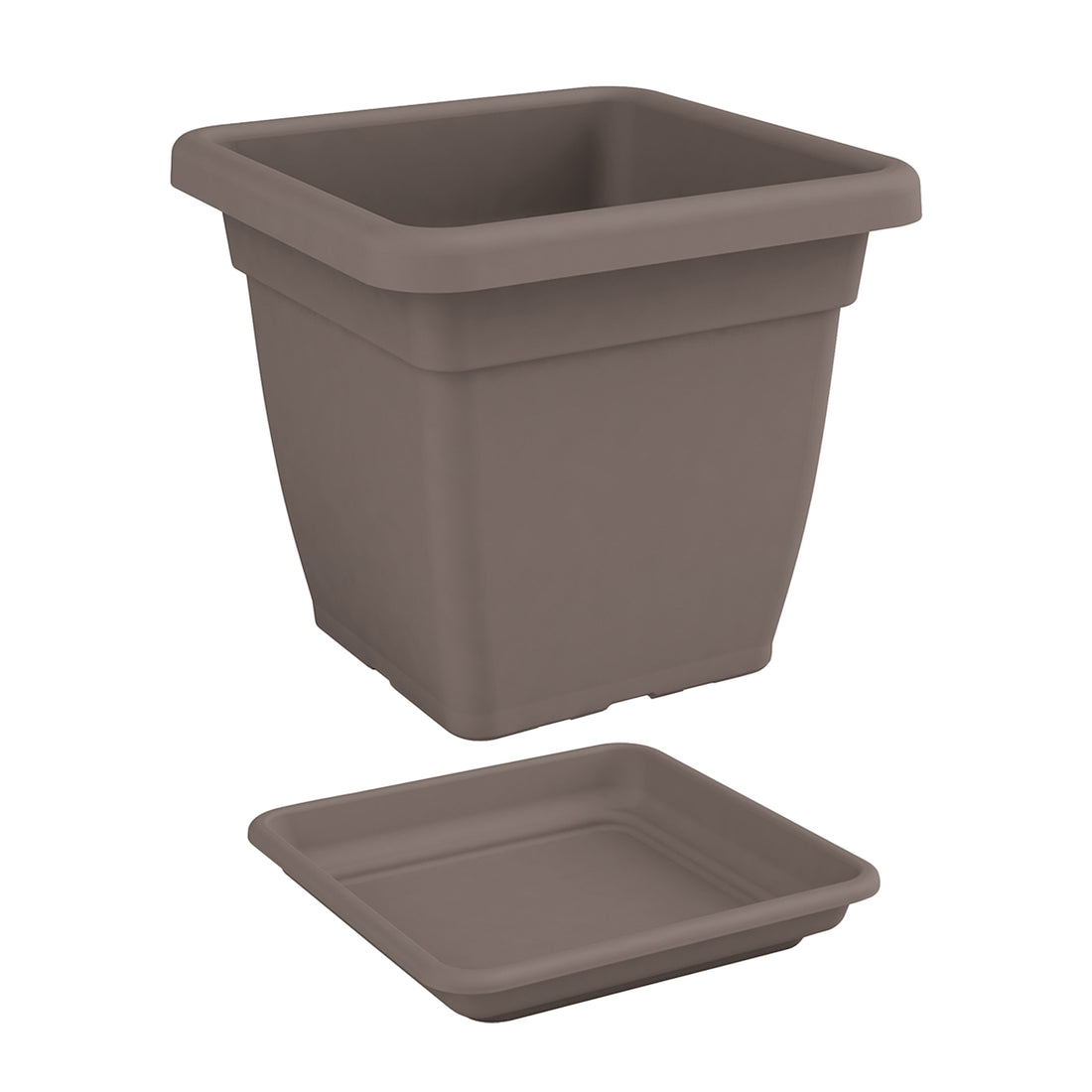 Nicoli Vaso Mega Quadrato cm 38x38x34 con sottovaso cm 34x34x5