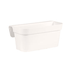 Nicoli vaso da balcone Arké Balcony, balconiera in cm 40x23x18h, fioriera autoportante per parapetto