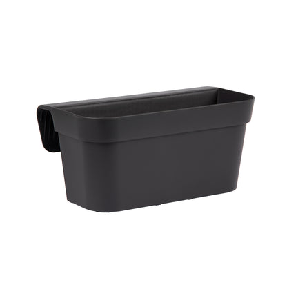 Nicoli vaso da balcone Arké Balcony, balconiera in cm 40x23x18h, fioriera autoportante per parapetto