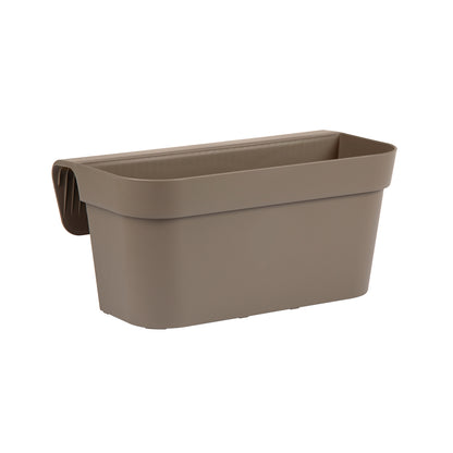 Nicoli vaso da balcone Arké Balcony, balconiera in cm 40x23x18h, fioriera autoportante per parapetto