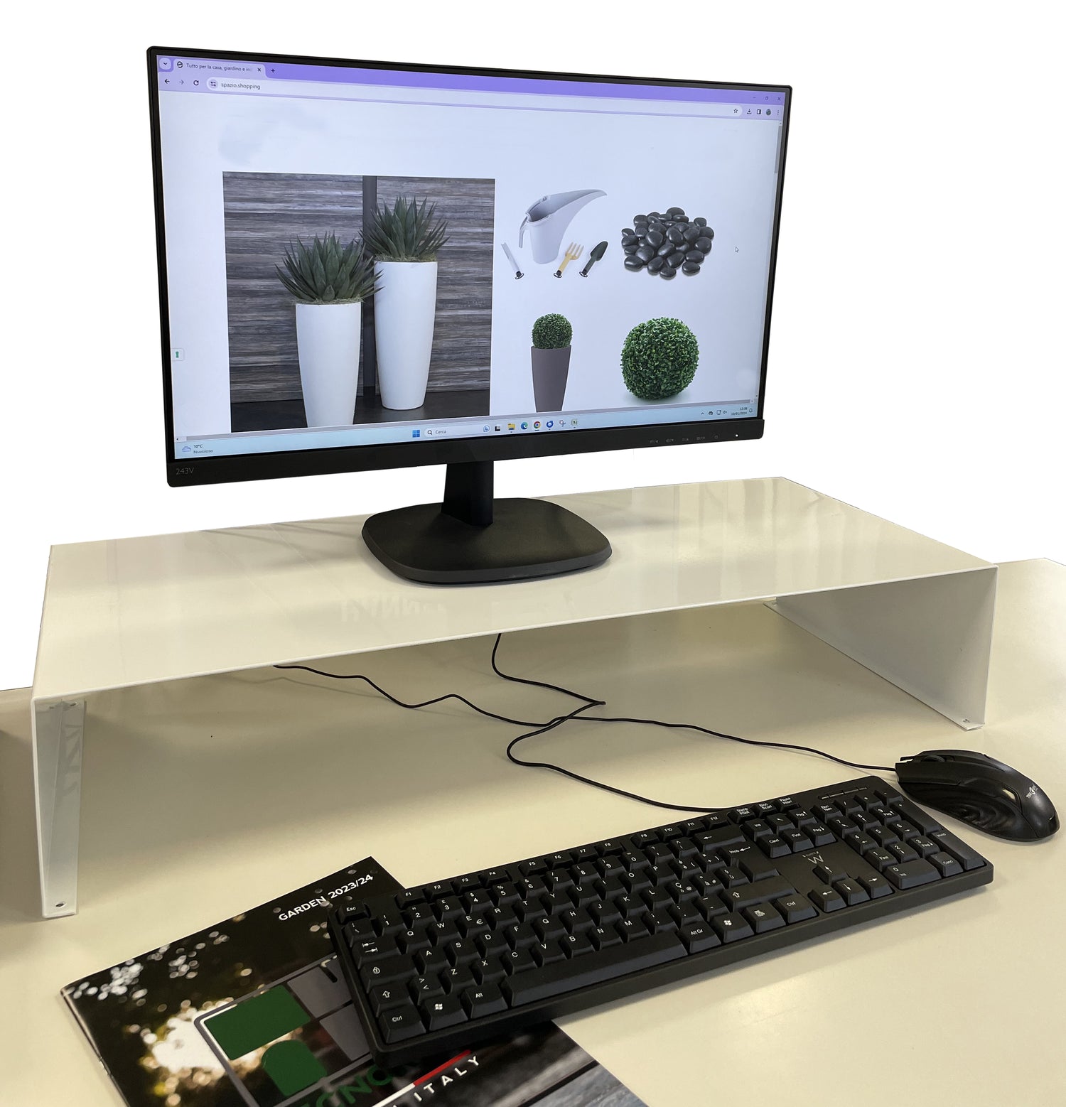 Supporto per Monitor pc da Scrivania salvaspazio DeskUp