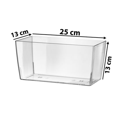 Tera Vaso Trasparente in Plastica Coimbra – Fioriera Rettangolare