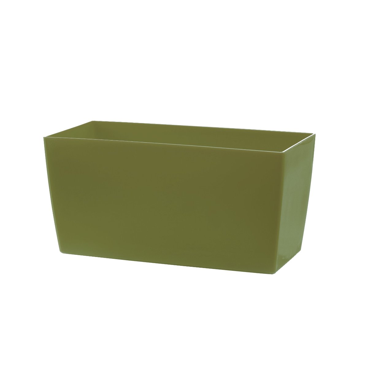 Tera Vaso in Plastica Lucido Coimbra 30 cm – Fioriera Rettangolare Moderna per Piante