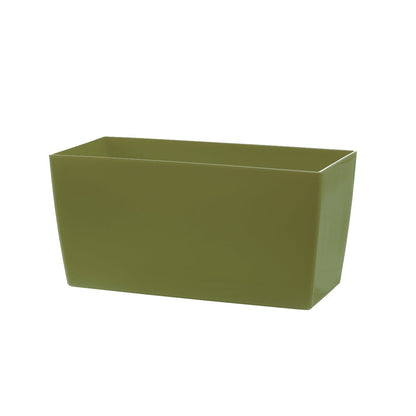 Tera Vaso in Plastica Lucido Coimbra 30 cm – Fioriera Rettangolare Moderna per Piante