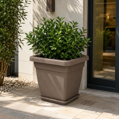 Nicoli Mega Quadrato 40 – Vaso Quadrato in Resina 38,5×38,5×34 cm per Interni ed Esterni