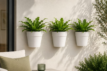 Tecnokit Vaso Pensile da Muro Modular | Set 3 Vasi Modulari con Fissaggio a Parete | Made in Italy