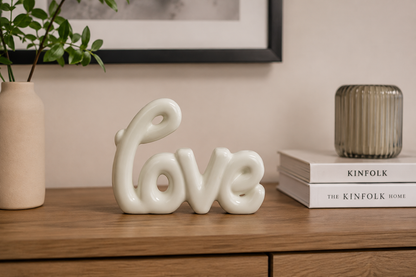Decorazione Scritta LOVE in Ceramica | Complemento d&