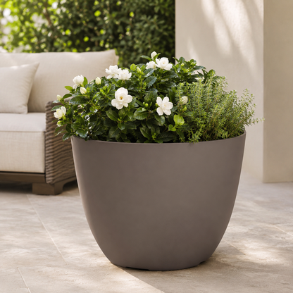 Nicoli Conca Pure | Vaso a Ciotola in Polipropilene per Interno ed Esterno | Ø 38 × 30 h cm | Made in Italy