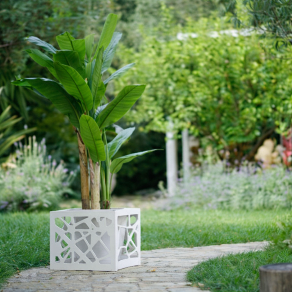 TECNOKIT Panca in Lamiera GOOT con vasi + Portavaso Singolo Coordinabile