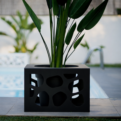 TECNOKIT Panca in Lamiera GOOT con vasi + Portavaso Singolo Coordinabile