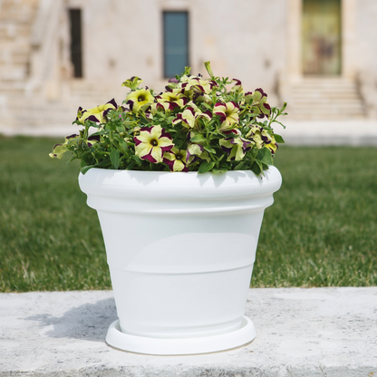 Monacis – Vaso Doppio Bordo Liscio in Resina | Design Elegante per Interni ed Esterni