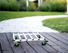 TECNOKIT CARRELLO PORTAVASI QUADRATO RIGATINO CON RUOTE INDUSTRIALI