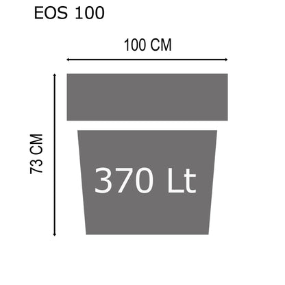 Tera vaso grande in resina EOS