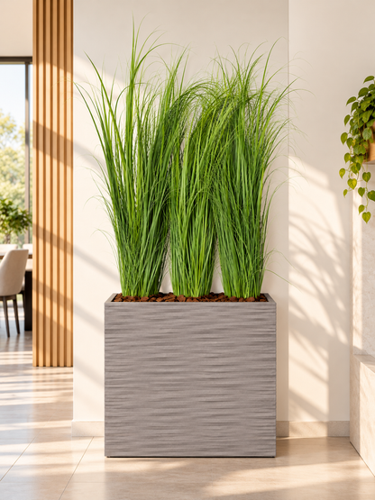Separè Vaso Elegance completo di Piante Artificiali e Corteccia – Soluzione Divisoria Elegante