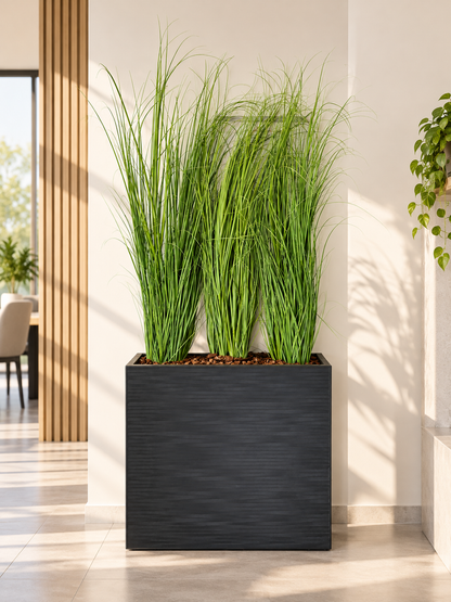 Separè Vaso Elegance completo di Piante Artificiali e Corteccia – Soluzione Divisoria Elegante