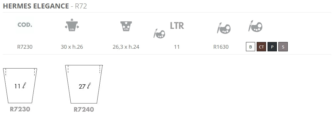 Vaso Hermes Elegance Ø cm 30 - Ø cm 40