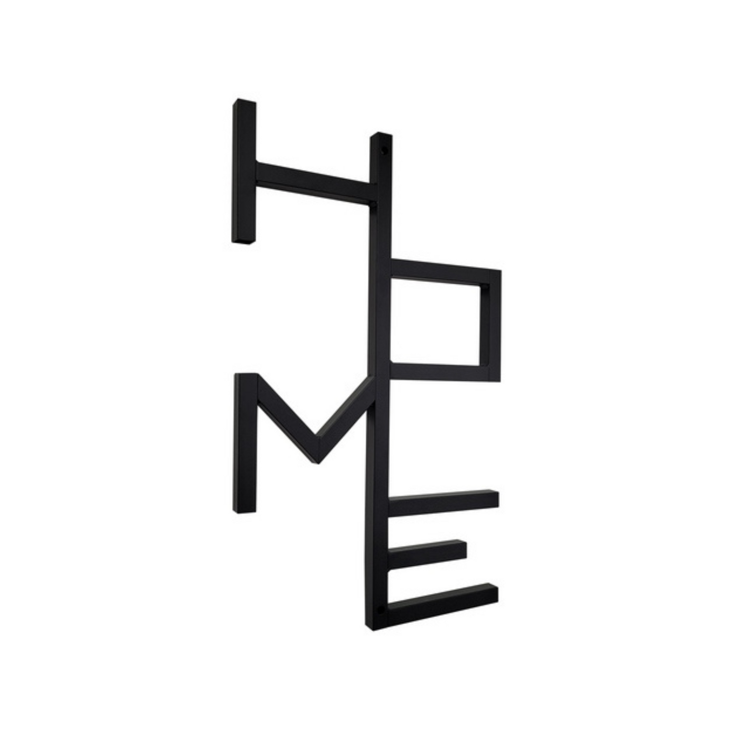 Decorazione da parete HOME in acciaio -nero- cm 43x72 h