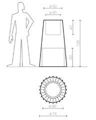 Serralunga vaso Eufronio cm 72x126 Standard Bianco