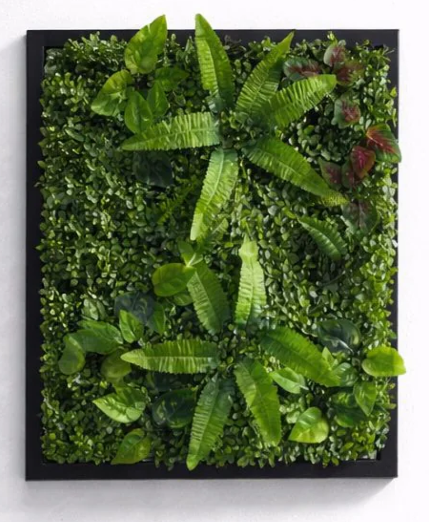 Quadro in ferro decorativo - Giardino da parete artificiale cm 60x40