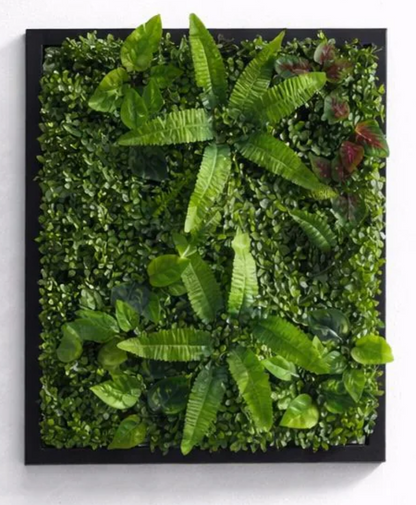 Quadro in ferro decorativo - Giardino da parete artificiale cm 60x40