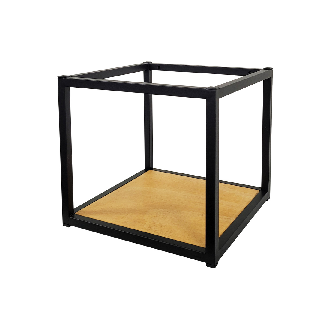 Mensola da parete Kubho  in acciaio e legno cm 29x29x26 h