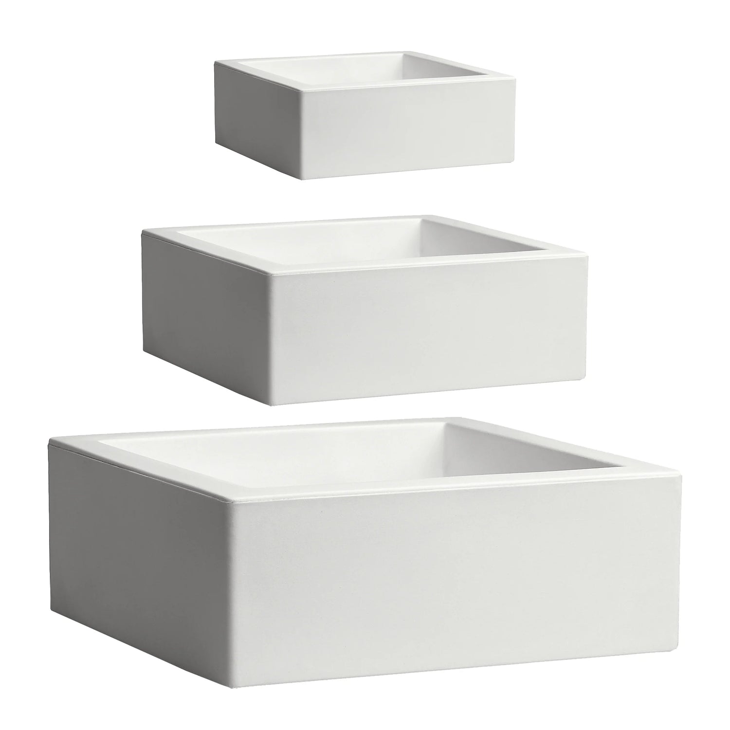 Nicoli Vaso Quadrato MINOS in resina – Design Moderno per Interni ed Esterni