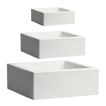 Nicoli Vaso Quadrato MINOS in resina – Design Moderno per Interni ed Esterni