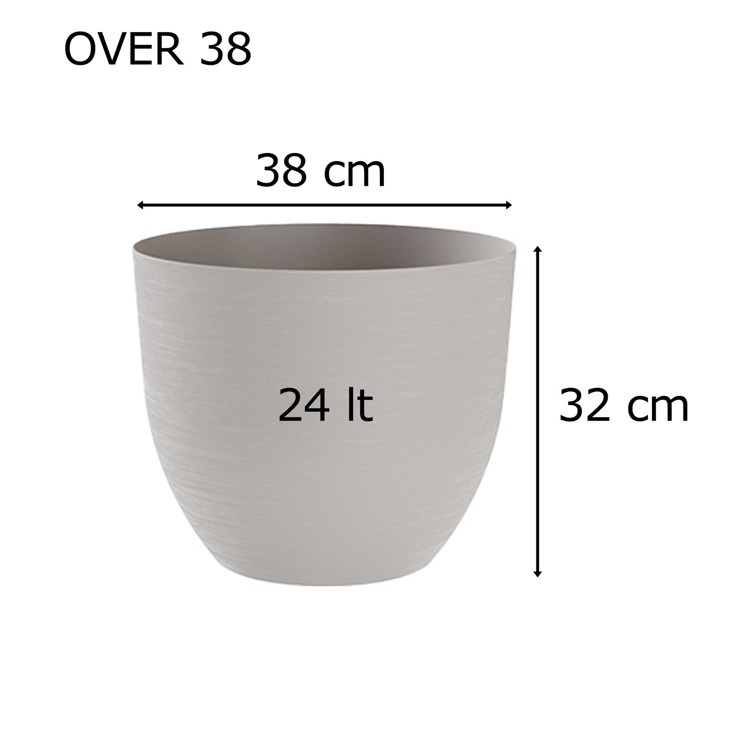 TERA vaso elegante a ciotola Over con riserva d&