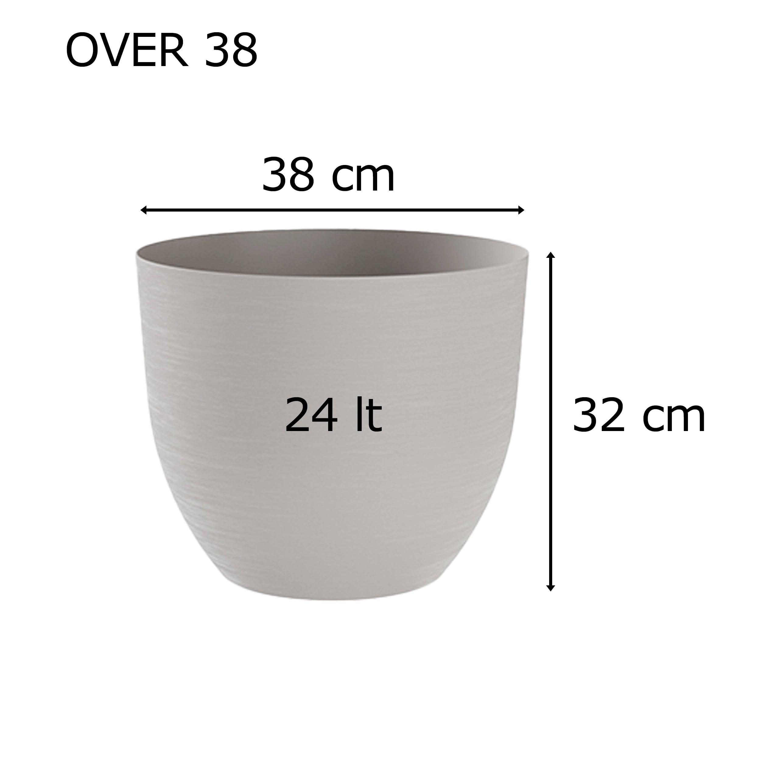 TERA vaso elegante a ciotola Over con riserva d&