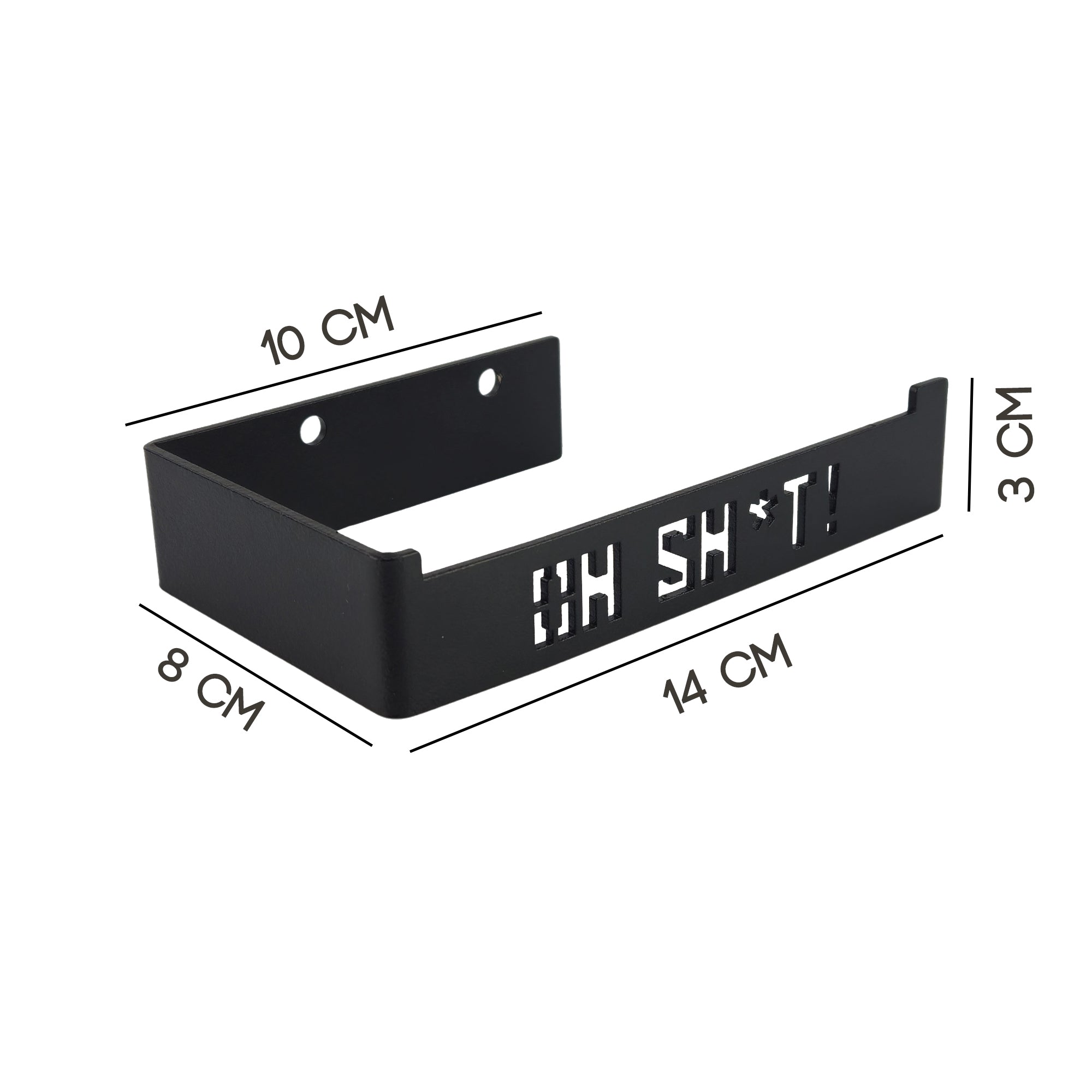 Tecnokit Porta carta igienica simpatico ed elegante da muro in acciaio cm 14x8x10x3 h