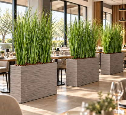 Separè Vaso Elegance completo di Piante Artificiali e Corteccia – Soluzione Divisoria Elegante