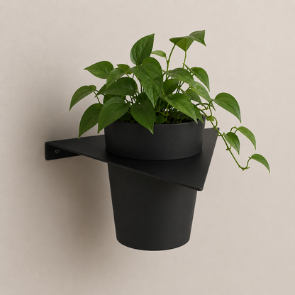 Tecnokit Porta Vasi da Muro in Metallo con Vaso – Design Moderno Made in Italy
