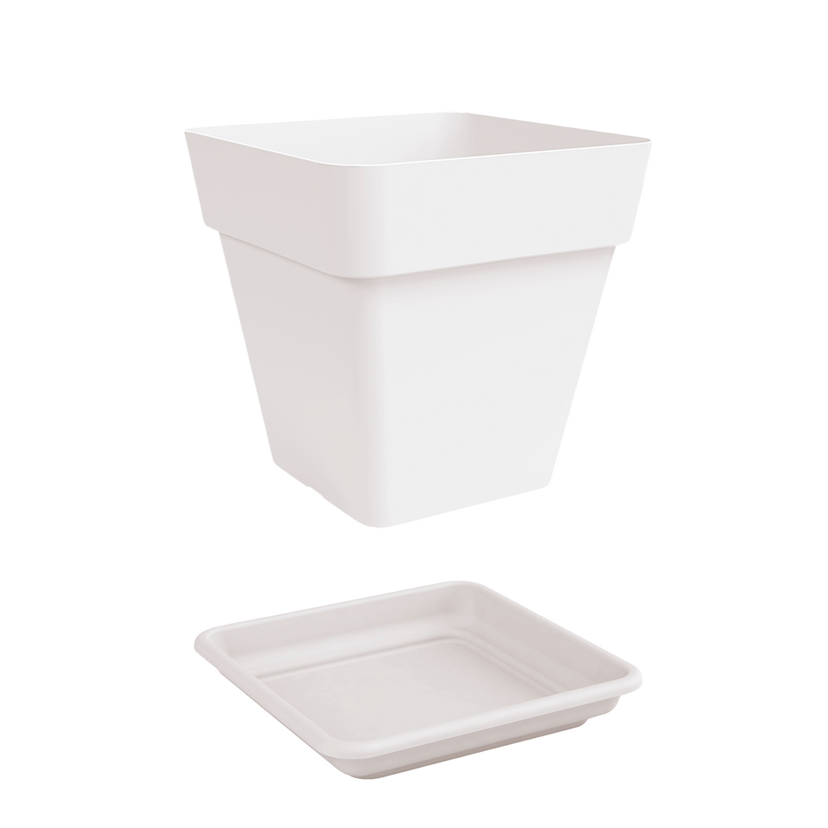 Nicoli vaso per fiori quadrato Arke quadro, fioriera in polietilene per interno ed esterno elegante, superficie opaca, dimensioni cm 39x39x39