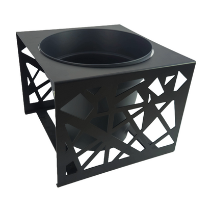 Porta vasi arredo giardino in metallo cm 60x60x40h