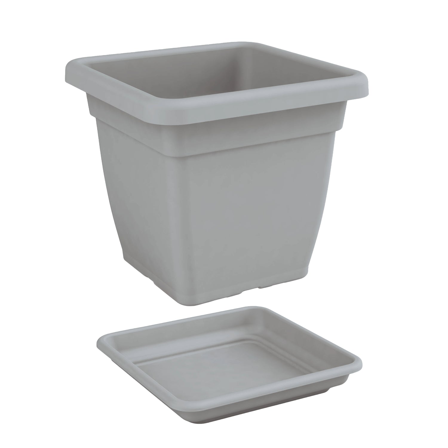 Nicoli Vaso Mega Quadrato cm 38x38x34 con sottovaso cm 34x34x5