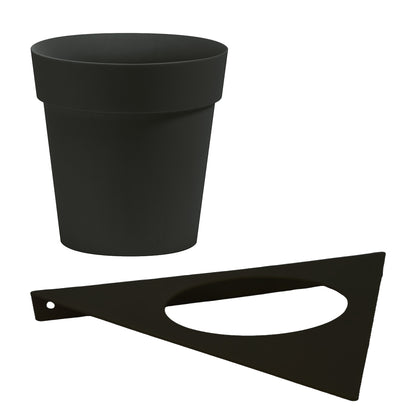 Tecnokit porta vasi da muro in metallo con vaso