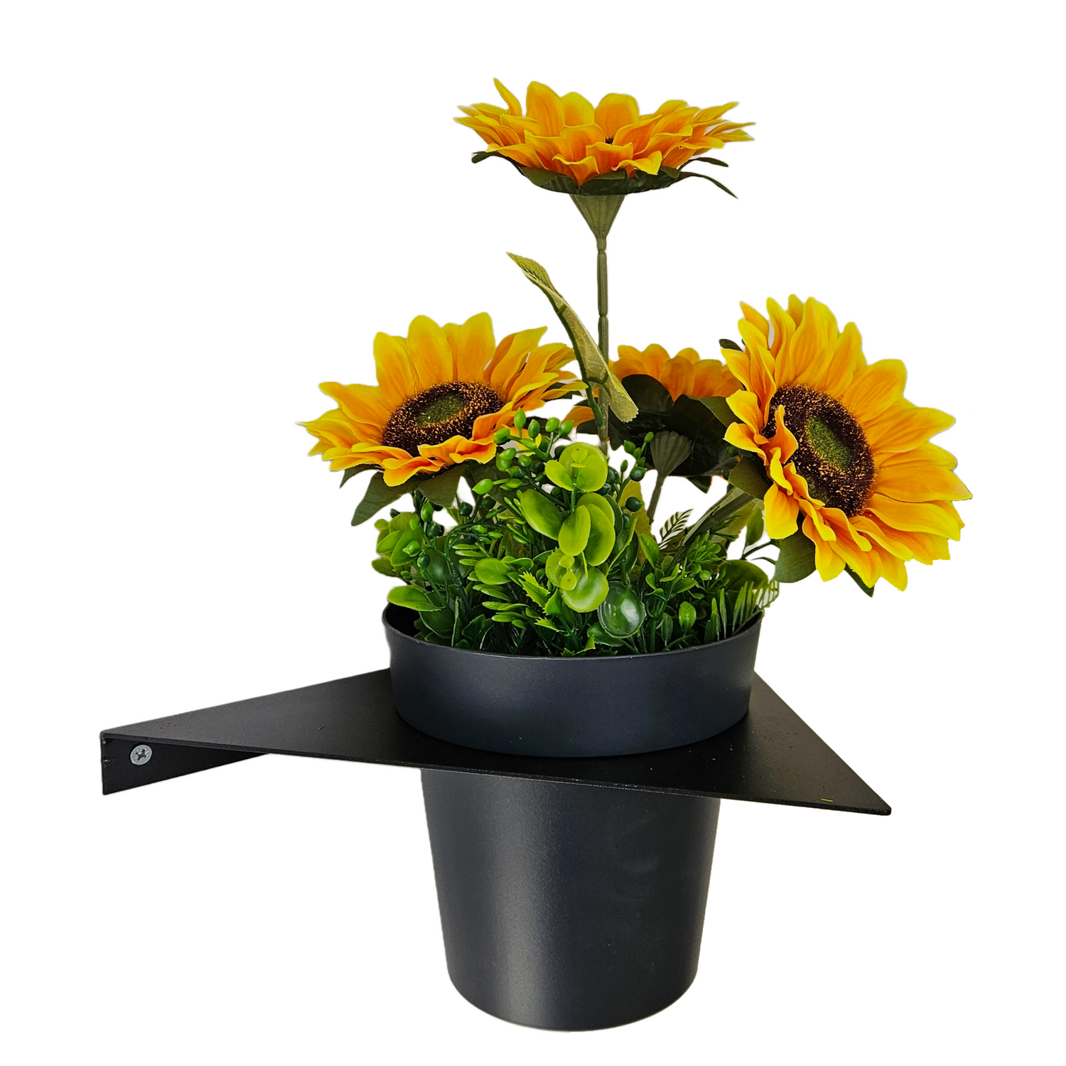 Tecnokit porta vasi da muro in metallo con vaso