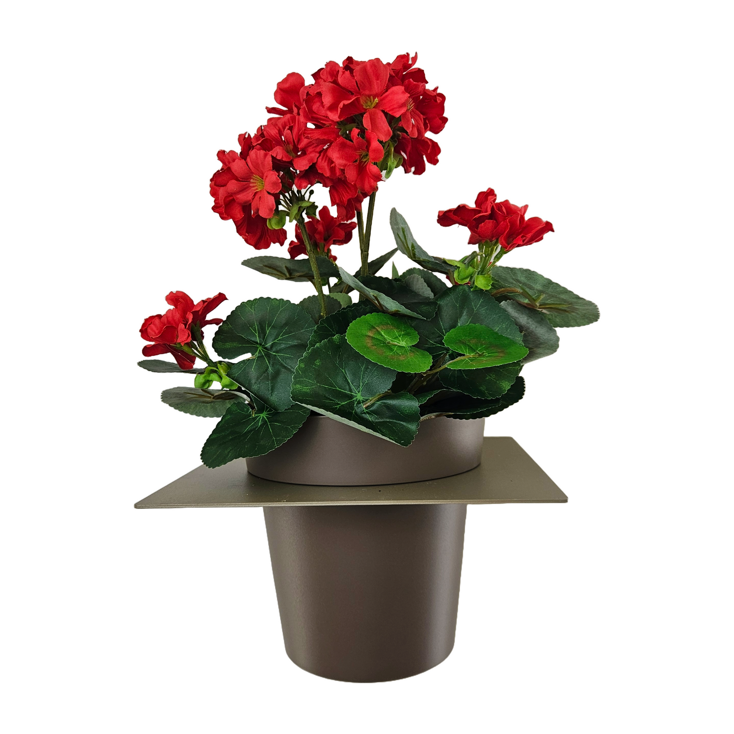 Tecnokit porta vasi da muro in metallo con vaso