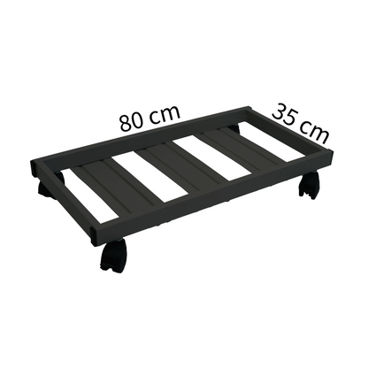 Carrello Portavasi tubo rettangolare