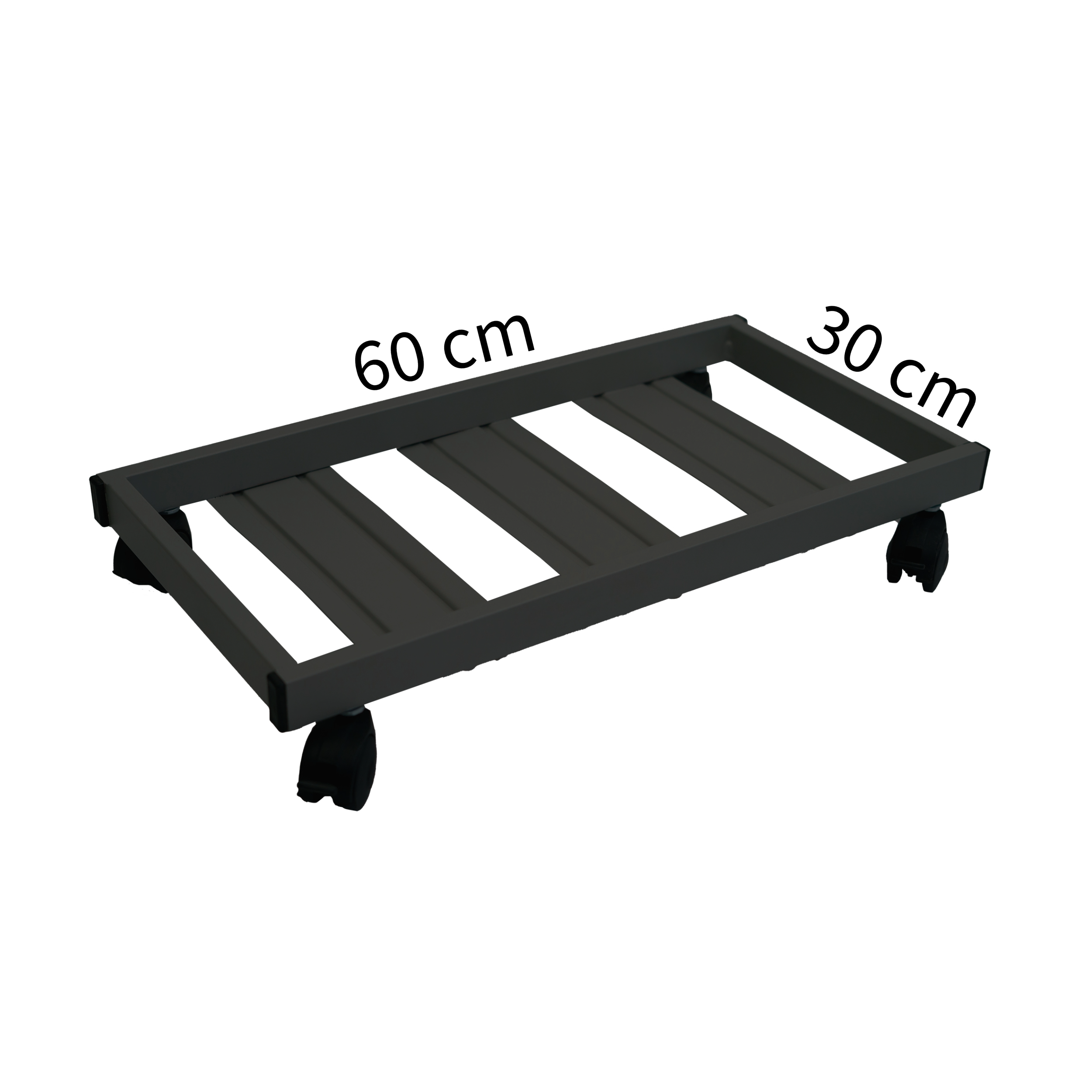 Carrello Portavasi tubo rettangolare