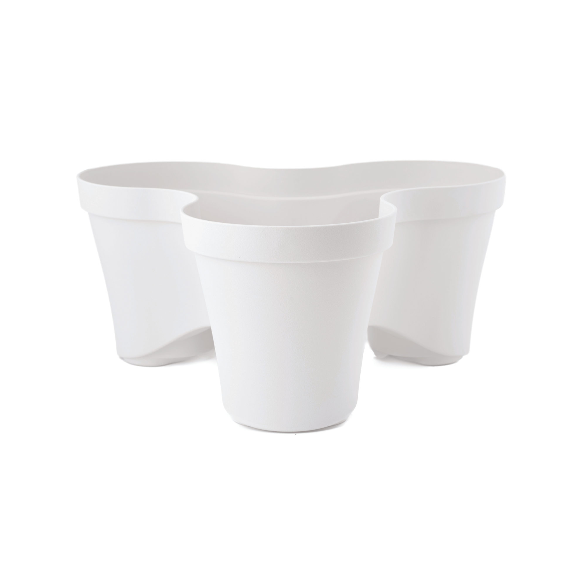 Plana vaso impilabile Roma, in polipropilene con sottovaso, vaso multistrato tridimensionale, vaso per fragole, fioriera da esterno ed interno, tris vasi giardino verticale