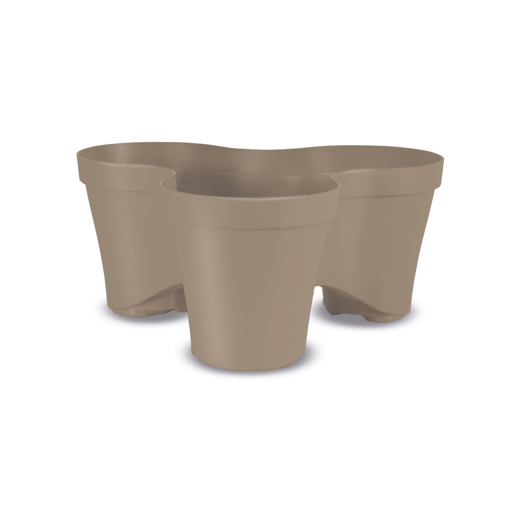 Plana vaso impilabile Roma, in polipropilene con sottovaso, vaso multistrato tridimensionale, vaso per fragole, fioriera da esterno ed interno, tris vasi giardino verticale
