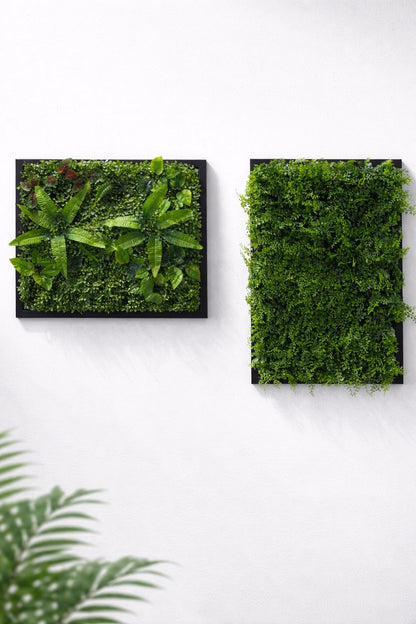 Quadro in ferro decorativo - Giardino da parete artificiale cm 60x40