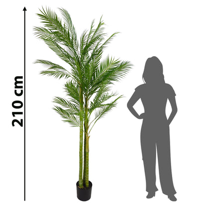 Pianta Artificiale Palma Areca 210 cm per interno ed esterno