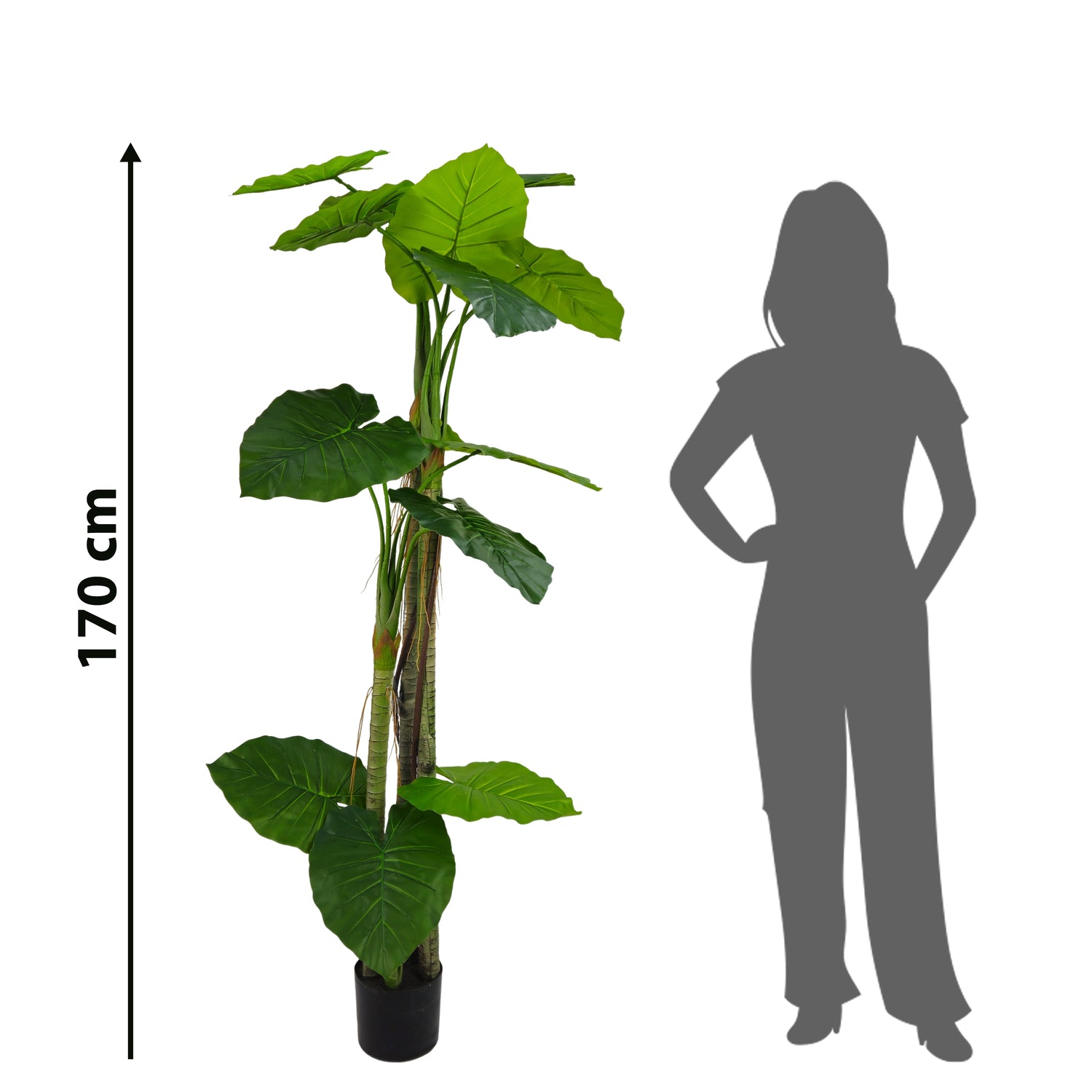 Pianta Artificiale Colocasia 170 cm per interno ed esterno