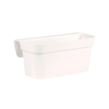Nicoli vaso da balcone Arké Balcony, balconiera in cm 40x23x18h, fioriera autoportante per parapetto